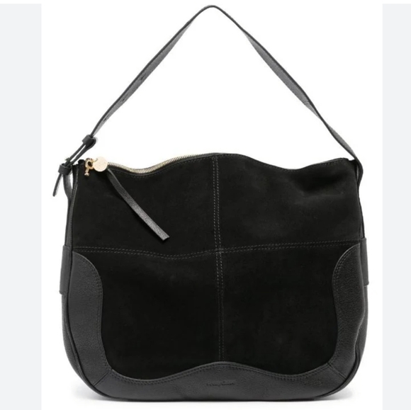 See By Chloe Handbags - SeeByChloé Hana Suede Leather Black Shoulder Bag